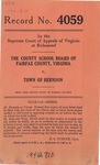 The County School Board of Fairfax County, Virginia v. Town of Herndon, Virginia