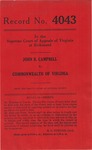 John B. Campbell v. Commonwealth of Virginia