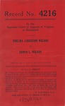 Thelma Christine Wilson v. Edwin L. Wilson