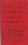 Norman Farquhar, et al. v. Board of Supervisors of Fairfax County, etc., et al.