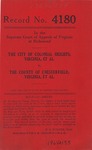The City of Colonial Heights, Virginia, et al. v. The County of Chesterfield, Virginia, et al.