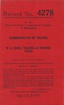 Commonwealth of Virginia v. W. E. Cross, t/a Virginia Tours