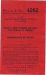 Frank L. Cook Transfer and Greyvan Storage of Virginia v. Commonwealth of Virginia