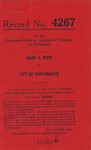 Mary E. West v. City of Portsmouth