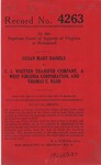 Susan Mary Daniels v. C. I. Whitten Transfer Company, Inc., and Thomas E. Nash