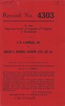 J. D. Carneal, Jr. v. Helen Y. Kendig, Widow, etc., W. R. Tanner, et al.