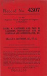 Laura A. Cauthorn and Paul M. Cauthorn, Individually and as Guardian and Administrator, etc. v. Lillian B. Cauthorn, etc., et al.