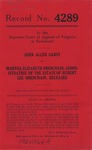 John Allen Garst v. Martha Elizabeth Obenchain, Administratrix of the Estate of Hubert Lee Obenchain, deceased