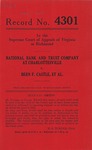 National Bank and Trust Company at Charlottesville v. Bern F. Castle, et al.