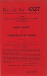 Harold Harper v. Commonwealth of Virginia