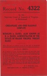 Chesapeake and Ohio Railway Company v. Rudolph A. Hanes, aka R. A. Hanes, Administrator of the Estate of Malrie Virginia Wright Hanes, deceased