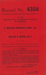 C. Willard Norwood, Administrator, etc. v. Walter H. Buffey, M. D.