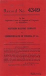 Southern Railway Company v. Commonwealth of Virginia, et al.