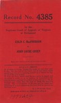 Colin C. MacPherson v. John Locke Green