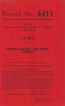 C. B. Mills v. Virginia Electric and Power Company