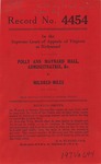 Polly Ann Maynard Hall, Administratrix, etc. v. Mildred Miles
