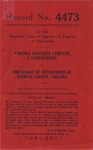 Virginia Concrete Company, Inc. v. The Board of Supervisors of Fairfax County, Virginia