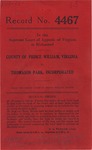 County of Prince William, Virginia v. Thomason Park, Inc.