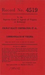 Colway Realty Corporation, et al. v. Commonwealth of Virginia