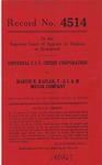 Universal C. I. T. Credit Corporation v. Martin R. Kaplan, t/a L & M Motor Company