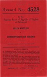 Helen Whitlow v. Commonwealth of Virginia