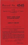 County School Board of Hanover County v. Samuel W. Shelton