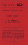 Helen B. Whitlow v. John Olvin Grubb and Gladys Grubb Bohon