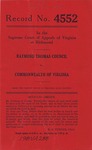 Raymond Thomas Council v. Commonwealth of Virginia