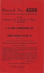 C. H. Lamb, Commissioner of the Division of Motor Vehicles of the Commonwealth of Virginia v. Pierce Barnes Taylor, Jr.