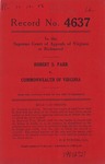 Robert S. Parr v. Commonwealth of Virginia