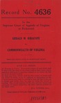 Gerald M. Kiracofe v. Commonwealth of Virginia