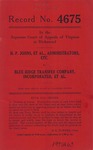 H. P. Johns, et al., Administrators, etc. v. Blue Ridge Transfer Company, Inc., et al.