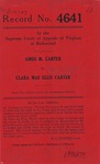 Amos M. Carter v. Clara Mae Ellis Carter