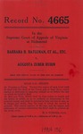 Barbara R. Batleman, et al., etc. v. Augusta Zuber Rubin