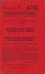 The County School Board of Fluvanna County, Virginia v. Edith H. Farrar, County Treasurer, Fluvanna County Virginia, Palmyra, Virginia