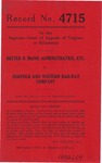 Hester D. Mann, Administratrix, etc. v. Norfolk and Western Railway Company