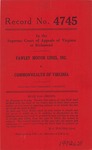Fawley Motor Lines, Inc. v. Commonwealth of Virginia