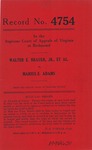 Walter E. Brauer, Jr., et al. v. Marius E. Adams