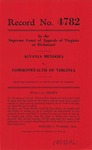 Alvania Mendoza v. Commonwealth of Virginia