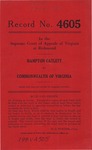 Hampton Catlett v. Commonwealth of Virginia