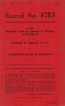 George W. Milam, et al. v. Commonwealth of Virginia