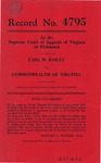 Earl M . Bailey v. Commonwealth of Virginia