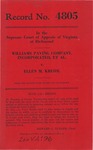 Williams Paving Company, Inc., et al. v. Ellen M. Kreidl