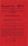 Henry James Sigmon v. Commonwealth of Virginia