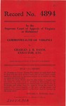 Commonwealth of Virginia v. Charles J. R. Davis, Executor of the Estate of Lorna H. Davis, deceased