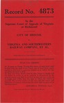 City of Bristol v. Virginia and Southwestern Railway Company and Southern Railway Company