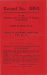 James R. Bell, et al. v. Ralph M. Hagmann, Executor, etc.