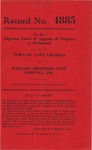 Town of Cape Charles, Virginia v. Ballard Brothers Fish Company, Inc.
