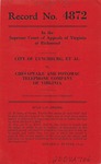 City of Lynchburg, et al. v. Chesapeake and Potomac Telephone Company of Virginia