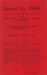 Clarence Rudolph Pearson Newsome, et al. v. Frances J. Scott, et al.